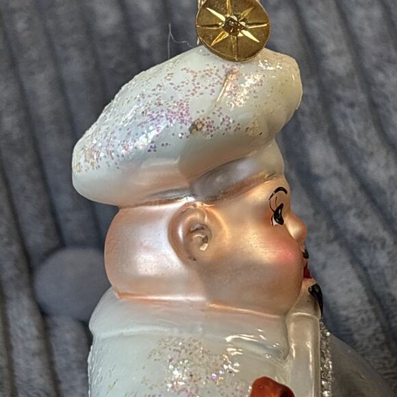 Christopher Radko Ornament Chef Cooking Dinner Clock “Supper Time” RARE - Picture 4 of 13